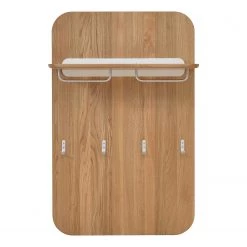 Studio Copenhagen Porte-manteaux mural Loca - Chêne sauvage partiellement massif - Rouge bordeaux