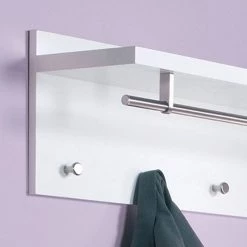 Home Design Porte-manteaux mural Yolo I - Blanc brillant -Vestiaires Soldes wandgarderobe yolo i hochglanz weiss 245762